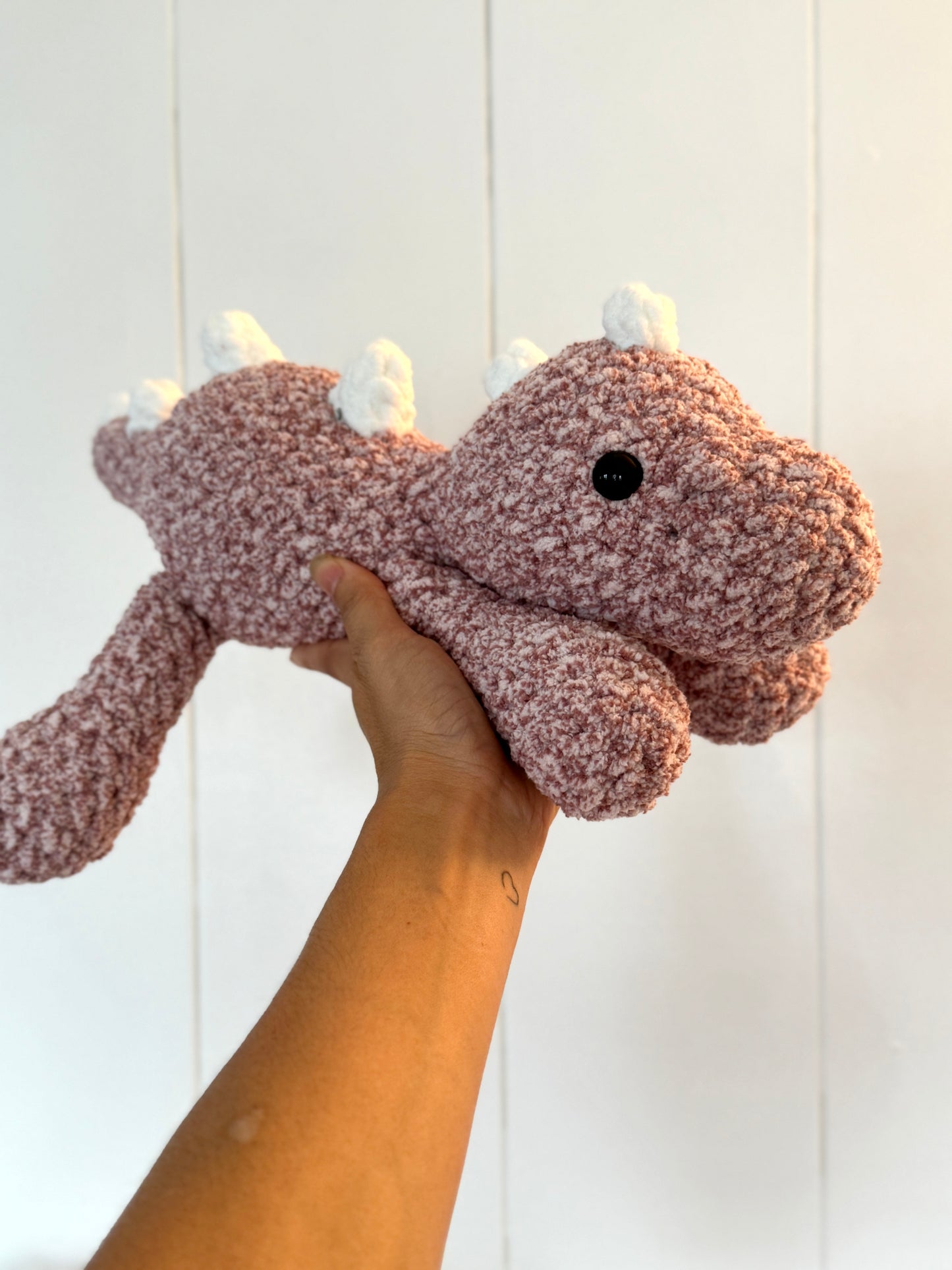 Handmade Crochet Dinosaur Plushie--Meet Your New Dino Buddy!