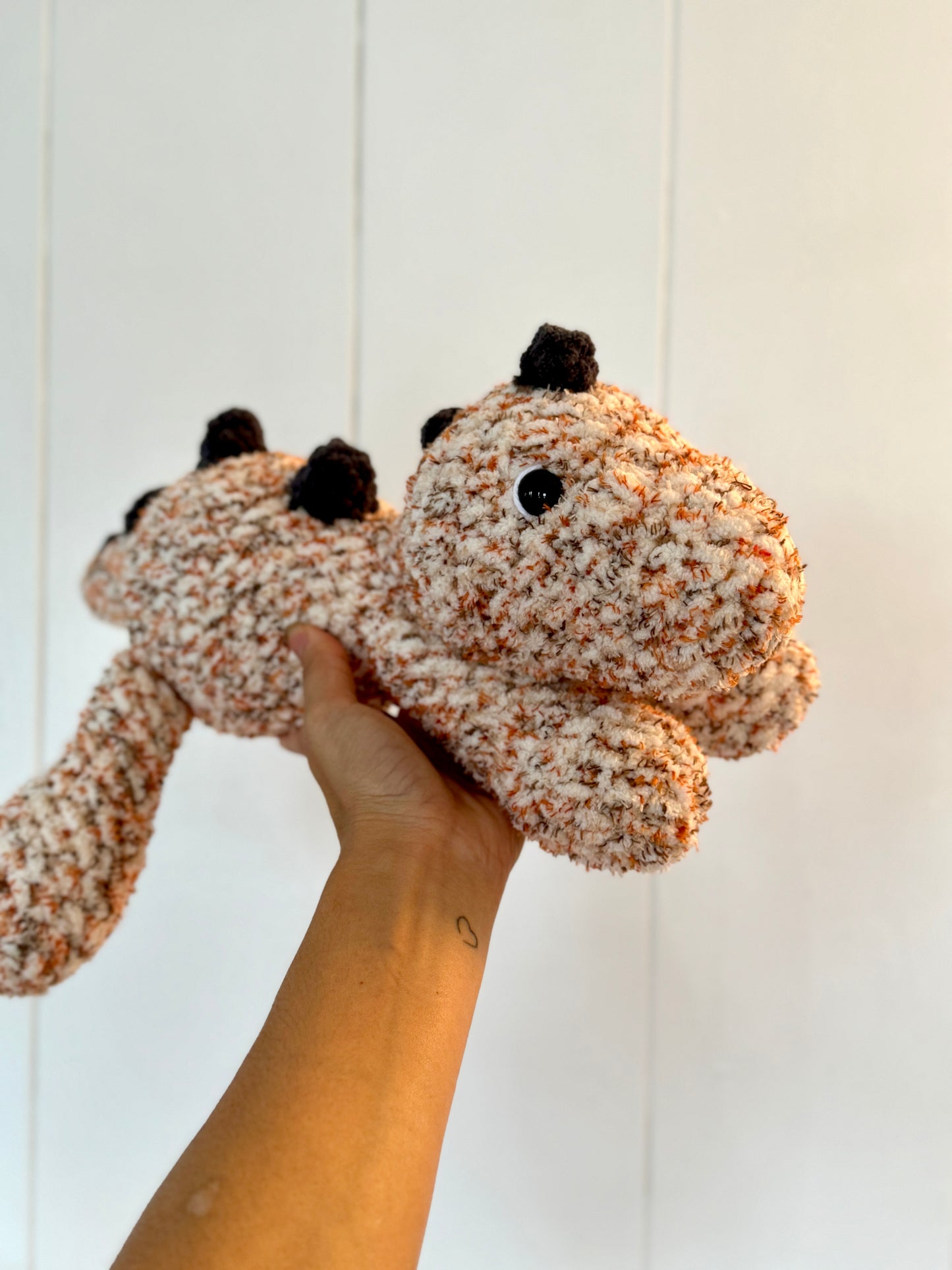 Handmade Crochet Dinosaur Plushie--Meet Your New Dino Buddy!