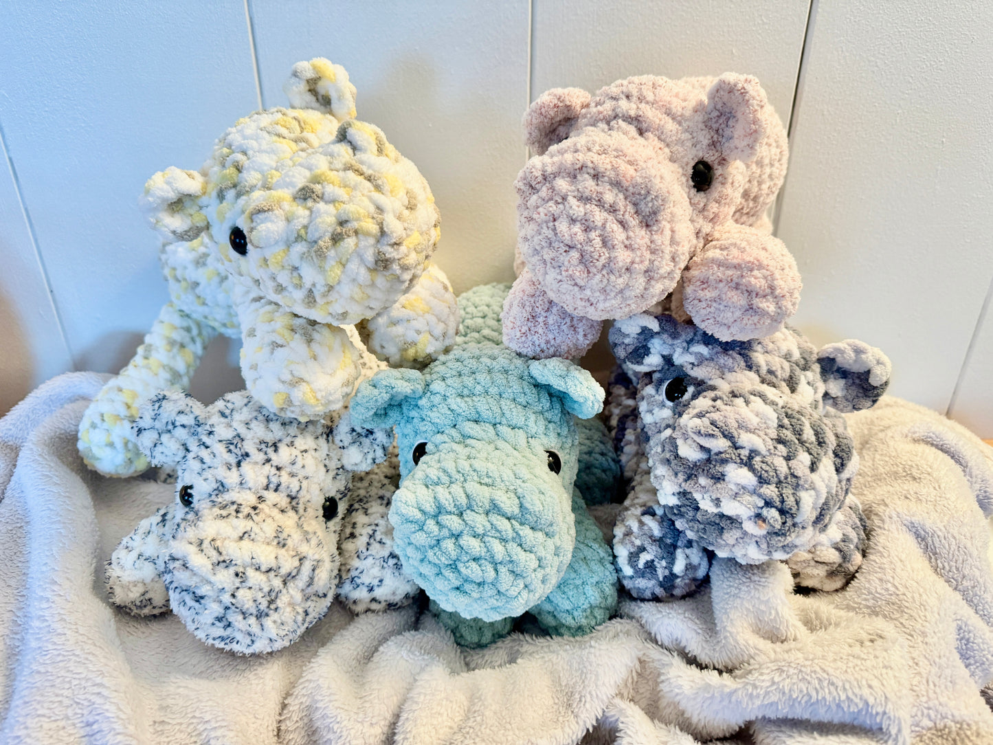 Handmade Crochet Hippo Plushie--Meet Your New Cuddly Companion!