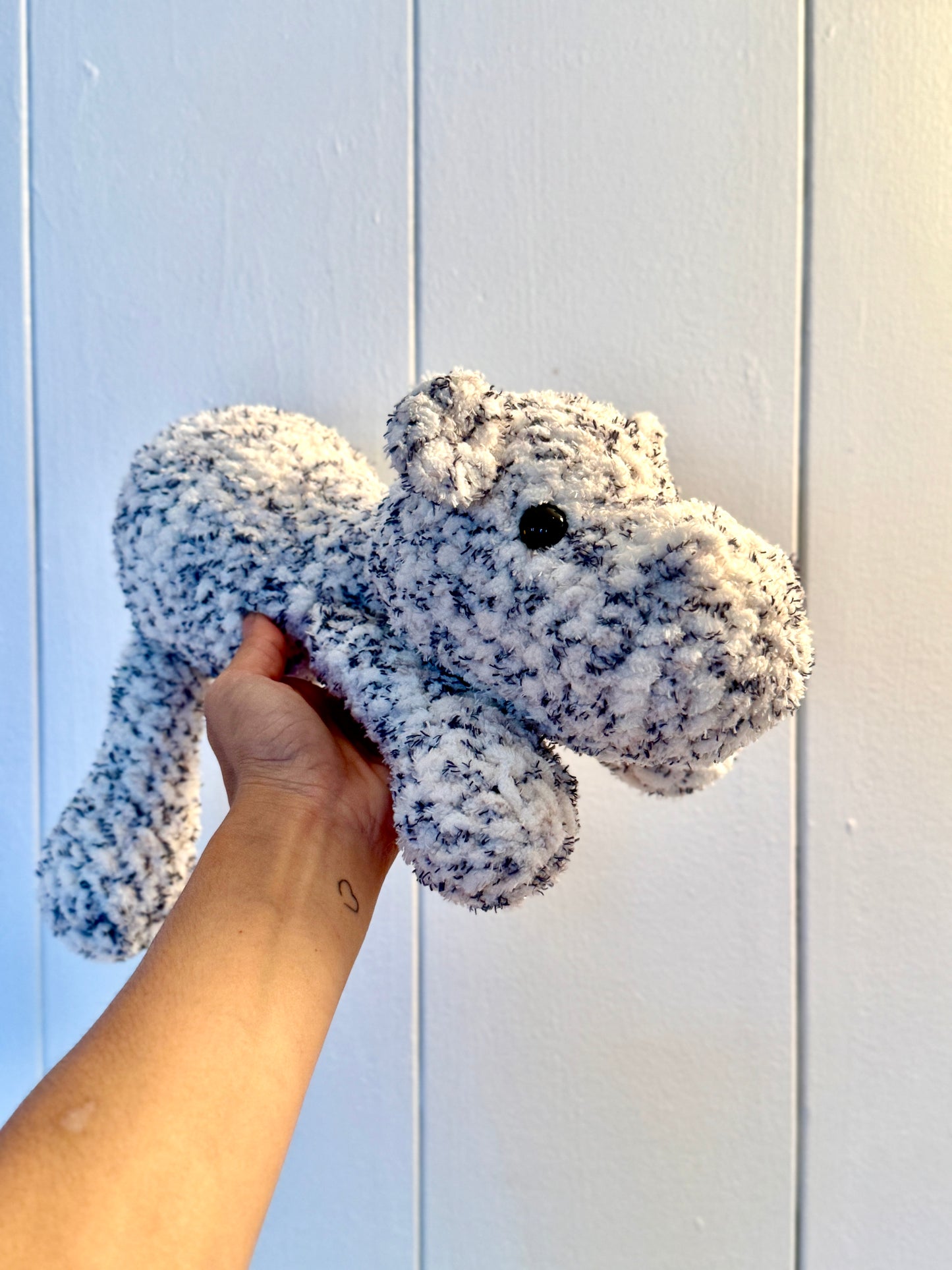 Handmade Crochet Hippo Plushie--Meet Your New Cuddly Companion!